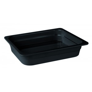 Bac Gastronorm  GN 1/2 Mélamine noir H 6.5 cm noir